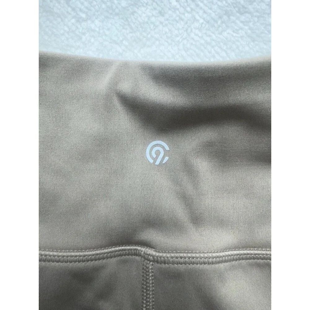 Champion Capri Leggings Women's S Tan Cropped‎ Stretch Elastic Waist Activewear